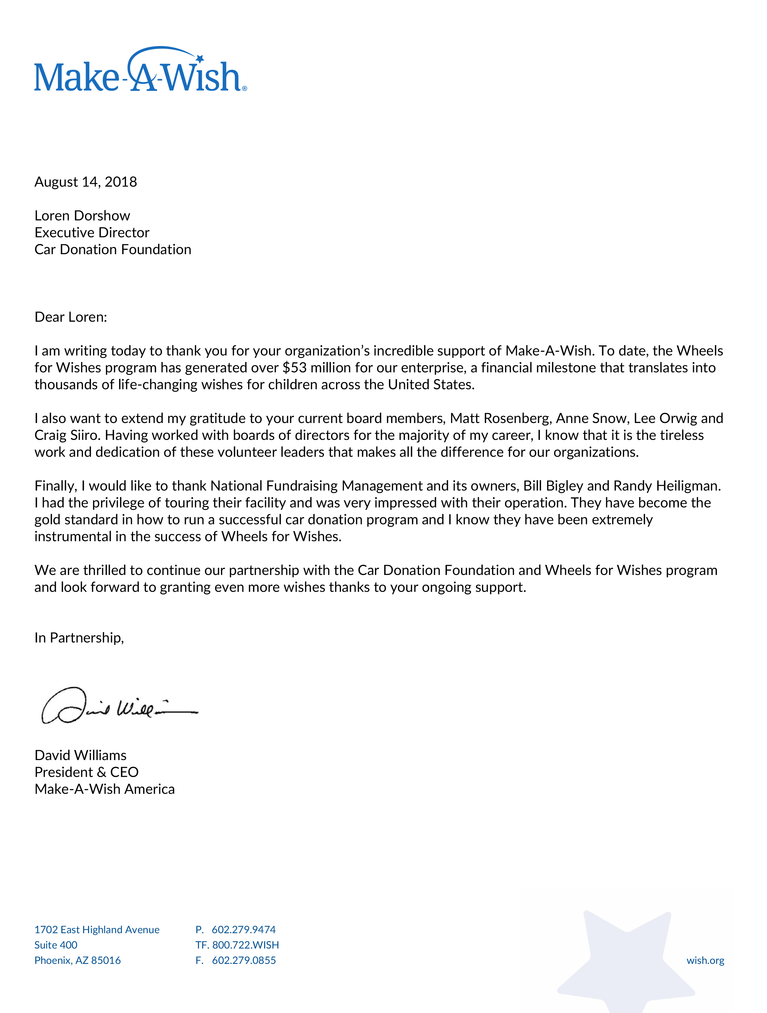 Thank You Letter To Ceo from cardonationfoundation.org