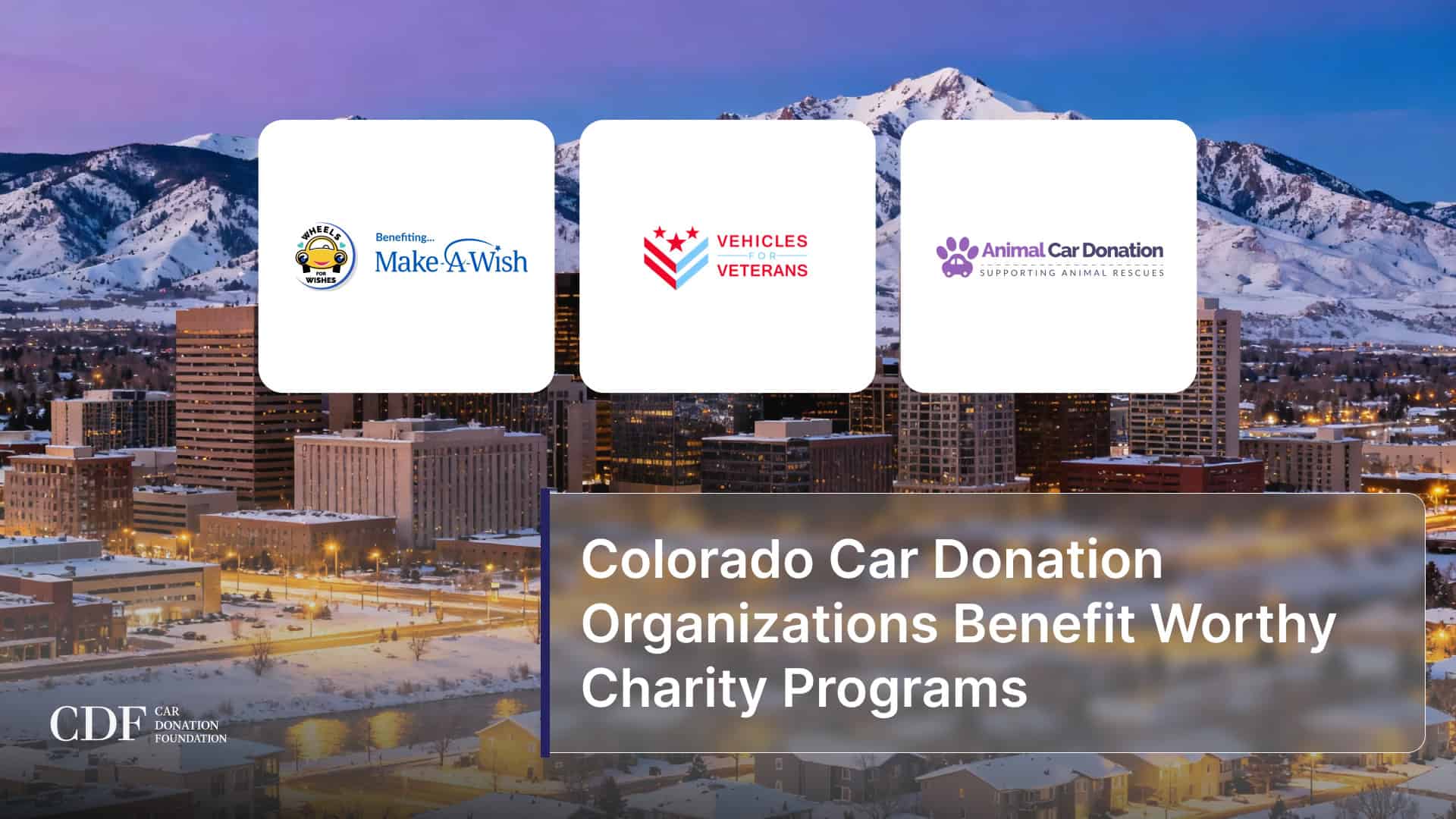 Colorado Car Donation Benefit Worthy Charity Programs